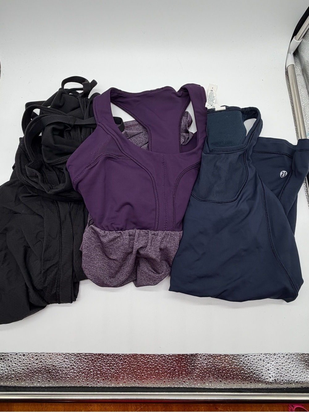 SET OF 3! Lululemon athletica Tank Tops in Black, Purple, Navy Sz 4 and 6
